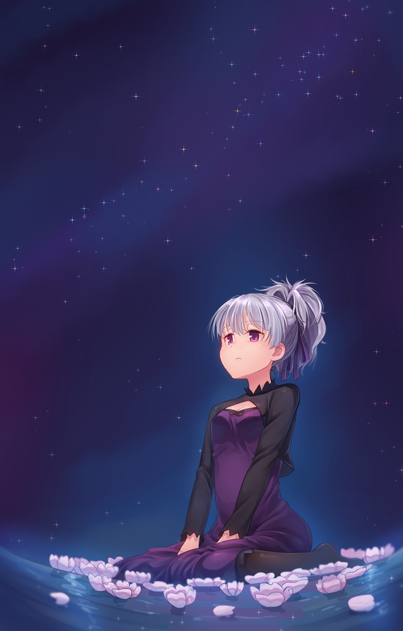 Darker than Black, 4K, beautiful woman, young adult, anime girls, night, Yin, adult, digital composite, women, hairstyle, hair, blond hair, nature, looking
