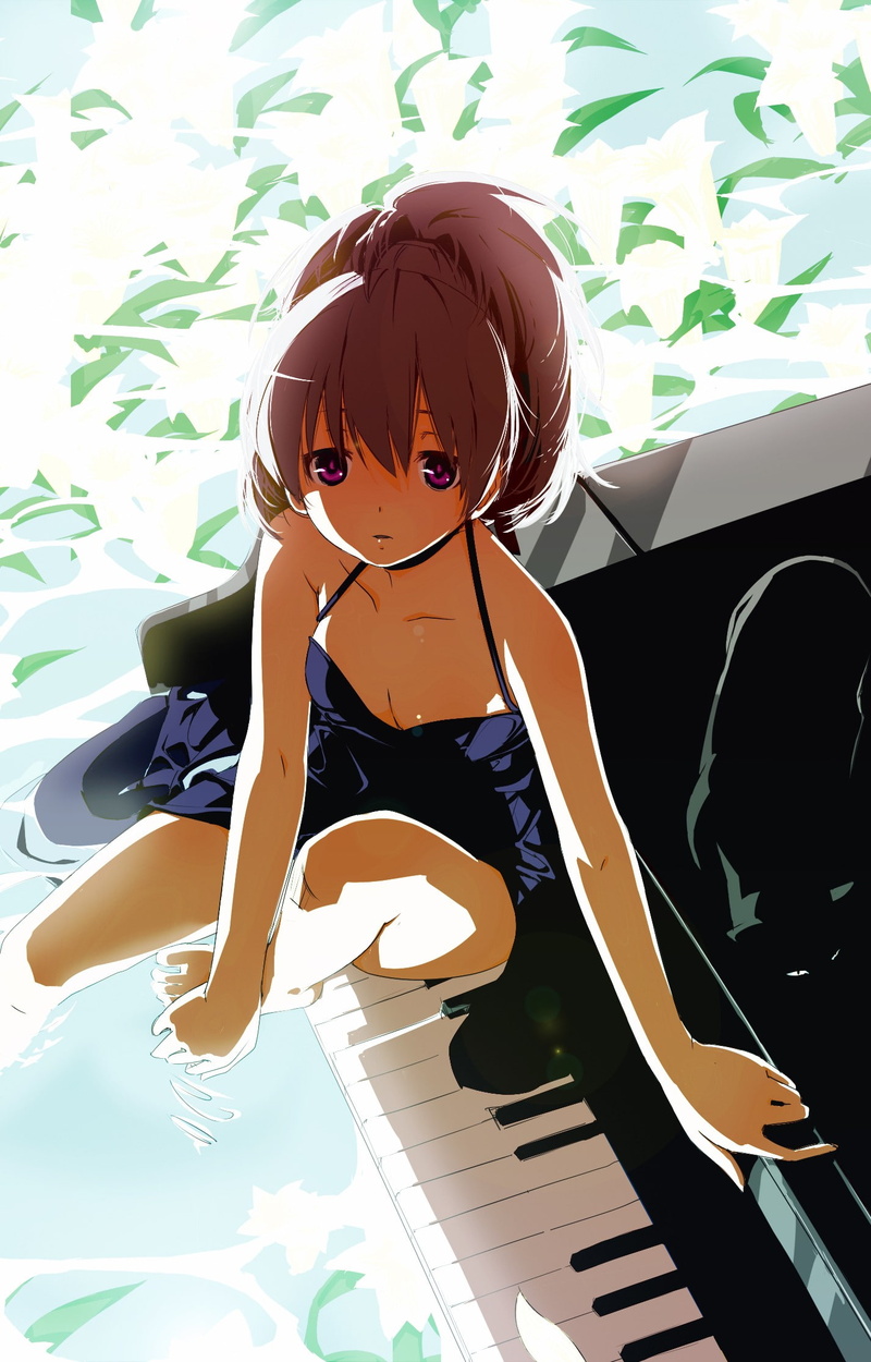 offspring, beauty, women, nature, sitting, child, pool, full length, anime, one person, emotion, fun, clothing, childhood, water, Darker than Black, 1080P