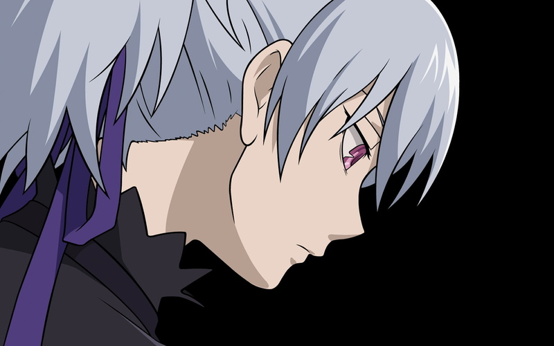 Yin, anime, Darker than Black, 1080P, profile, purple eyes