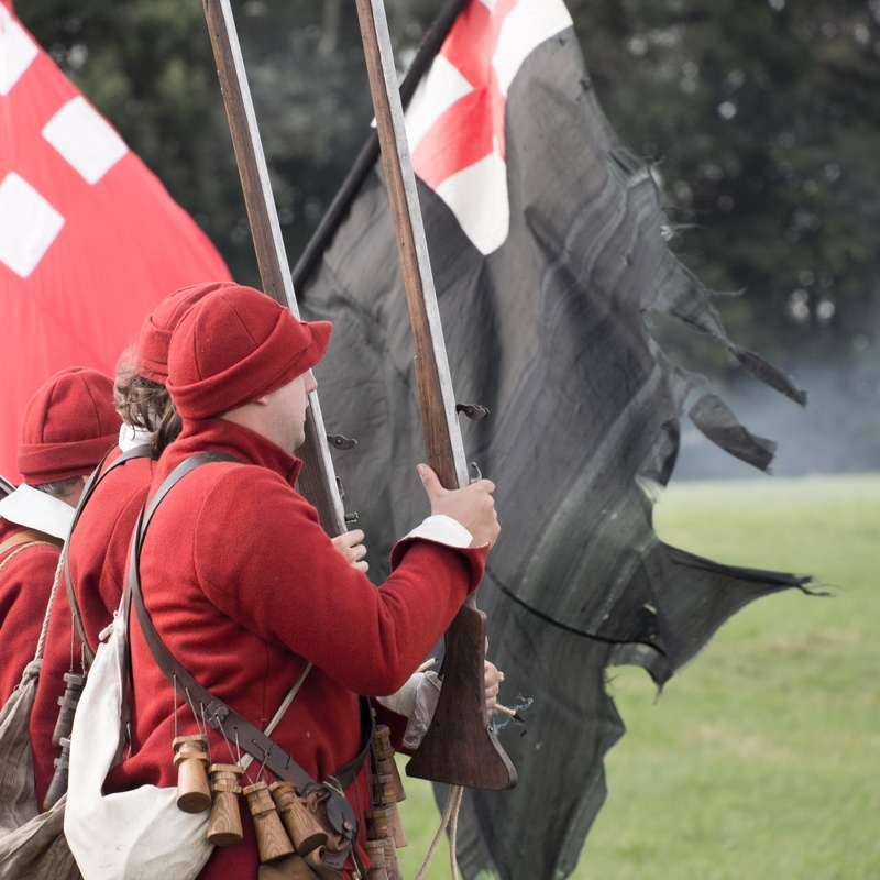 history, soldier, standing, reenacting, focus on foreground, historical, army, reenactment, flag, clothing, red, men, adult, battlefield, real people, holding