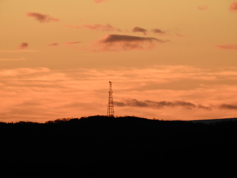 sunset, land, orange, scenics - nature, hackettstown, outdoors, fuel and power generation, built structure, radio tower, orange color, connection, nature