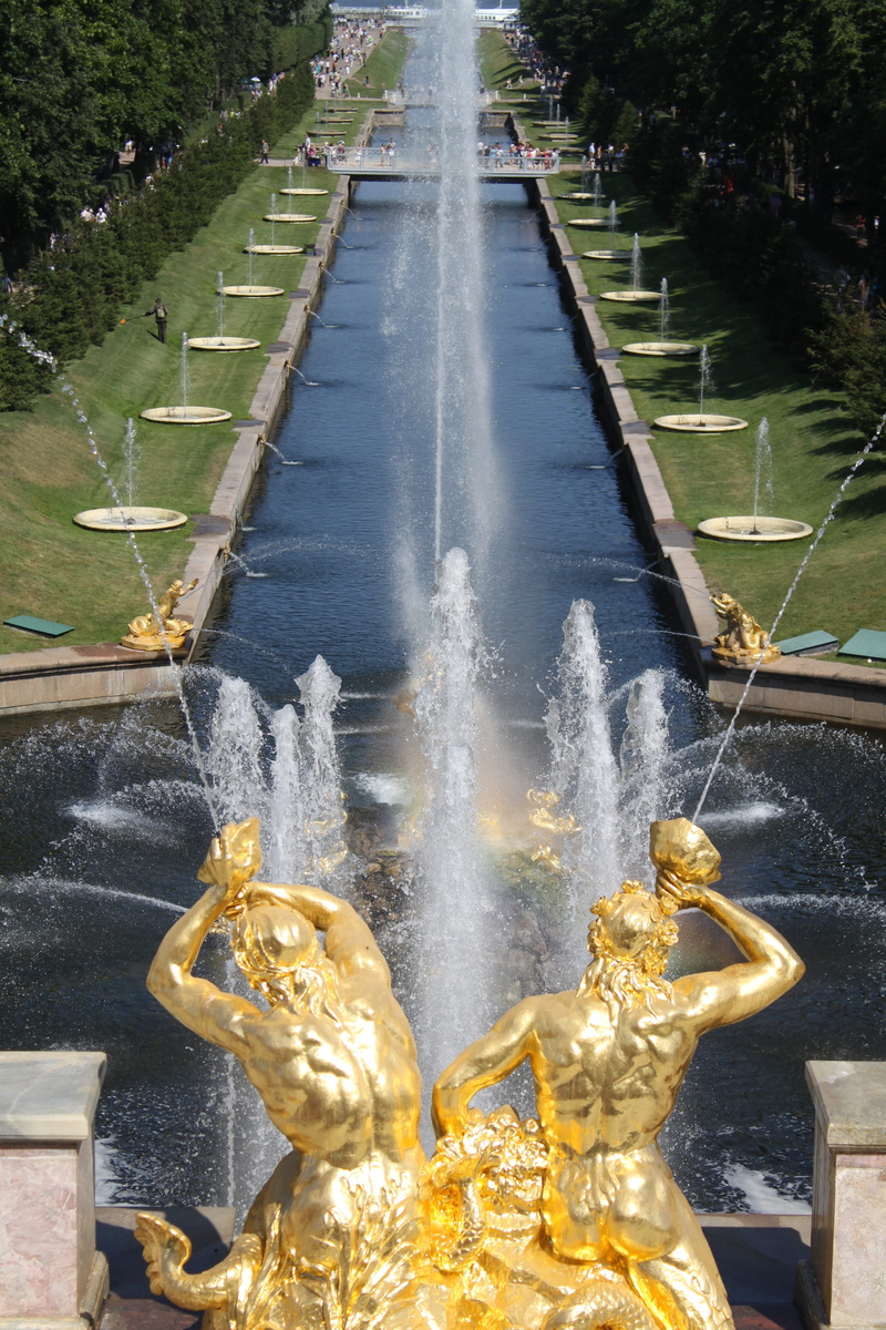 art and craft, trees, no people, day, urban, spring, spraying, outdoors, flowing, statue, high angle view, luxury, grass, beautiful, Fountain, sculptures