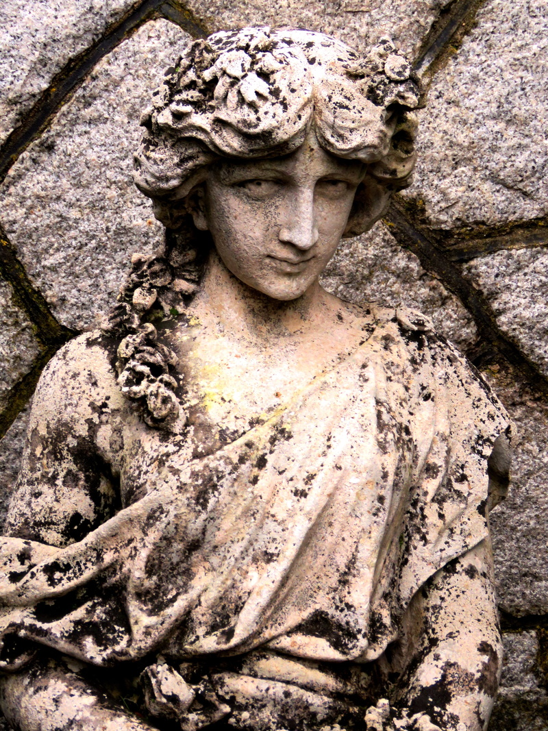 grave, marble, 4K, stone material, Woman, art and craft, outdoors, solid, history, no people, day, greek, Sculpture, representation, stone, architecture