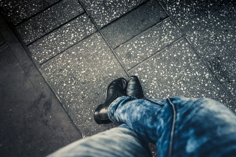 footpath, floor, city, united states, new york, human body part, casual, body part, dof, texture, canon, human limb, downwards, focus, high angle view