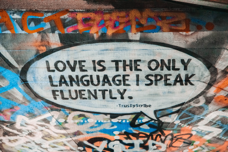 street art, language, day, poster, western script, sign, close-up, art and craft, speak, capital letter, fluently, paint, no people, graffiti, creativity