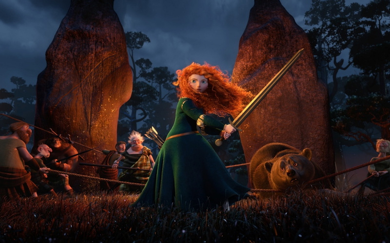 weapons, movies, fantasy, girl, animation, braveheart, sword, 1080P