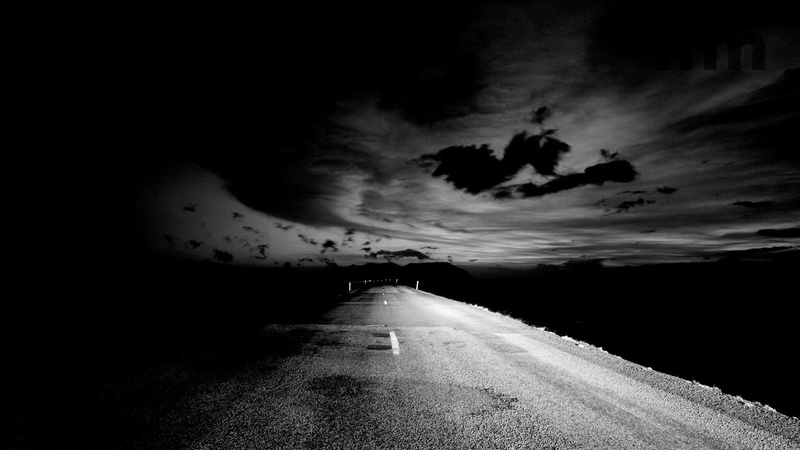 road, monochrome, photo, 3d and abstract, 1080P, black and white, nice, clouds, lone