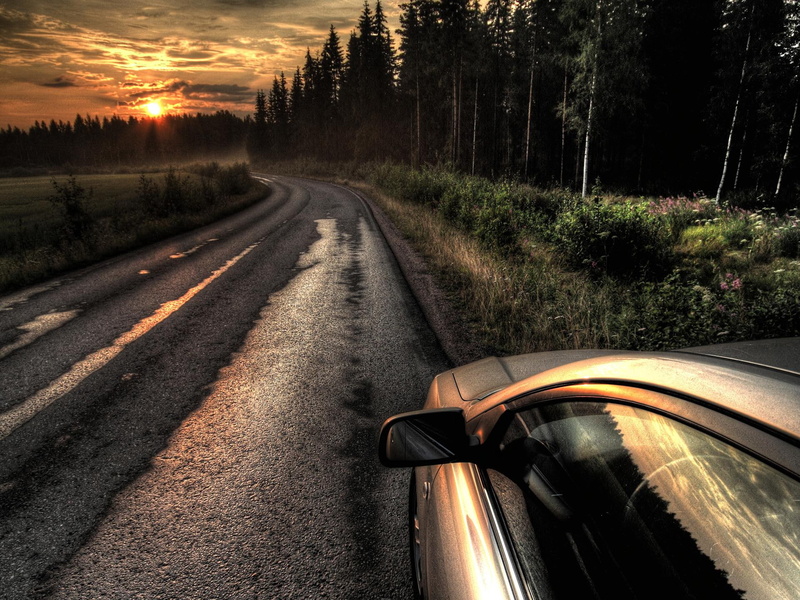 1080P, landscape, sunset, nature, beautiful, road, sun, amazing, cool, 3d and abstract
