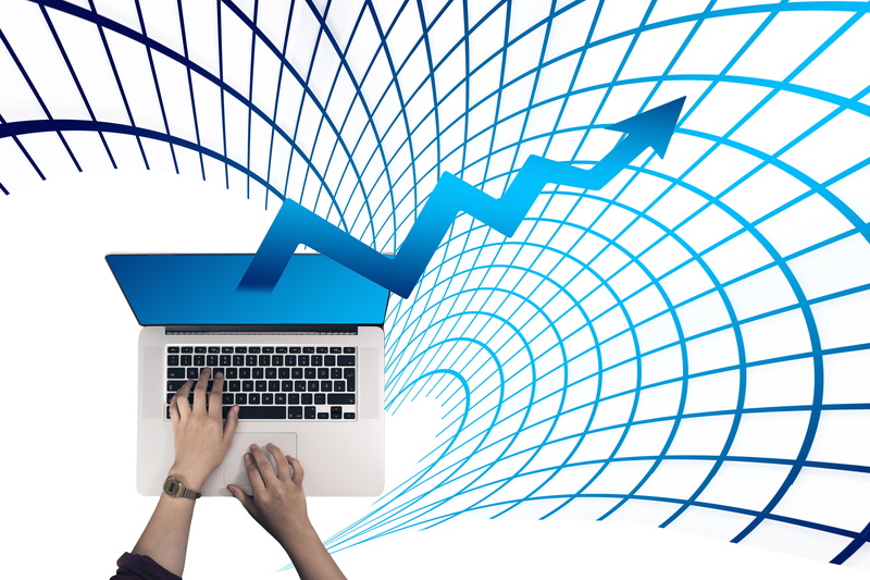 keyboard, unrecognizable person, human body part, nature, holding, profit, top, notebook, success, statistics, success curve, arrow, direction, indoors