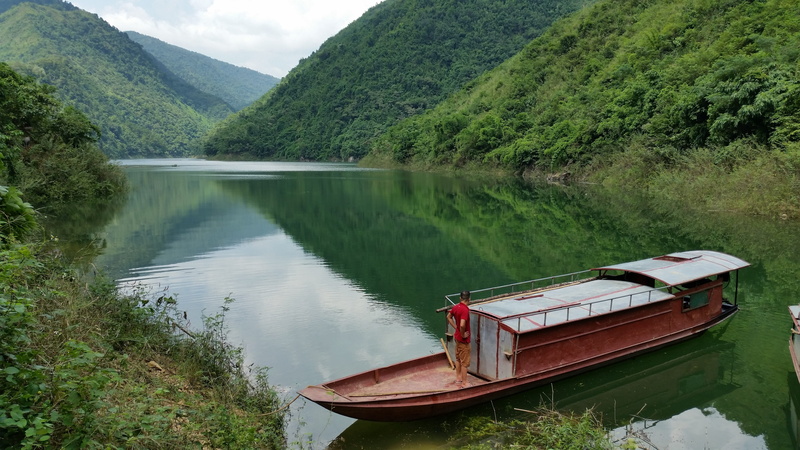 Da Bac, green Color, water, beauty in nature, plant, nautical Vessel, boat, Peace, mode of transportation, nature, no people, moored, day, tranquility