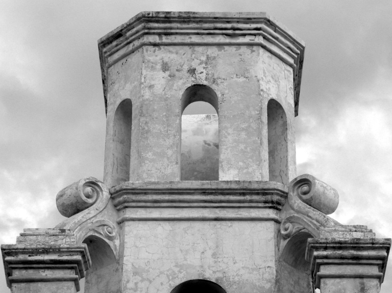 arch, belief, the past, b and w, no people, travel destinations, arizona, tucson, 1080P, mission san xavier del bac, architectural column, history, travel
