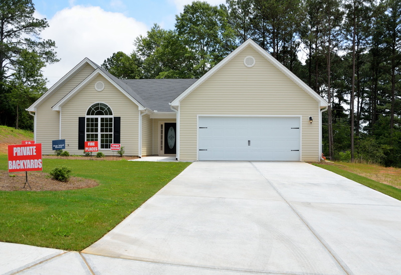 sky, estate, no people, house sold, property, white, beige, building exterior, loan, family, plant, entrance, home, day, real estate, driveway, sale, real