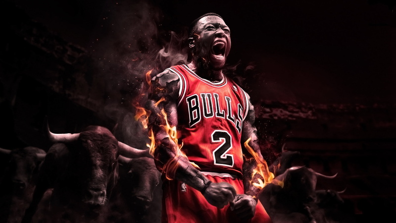 burning, flame, mouth, shouting, NBA, representation, chicago, male likeness, young Adult, indoors, statue, Nate Robinson, competitive Sport, bulls, dark