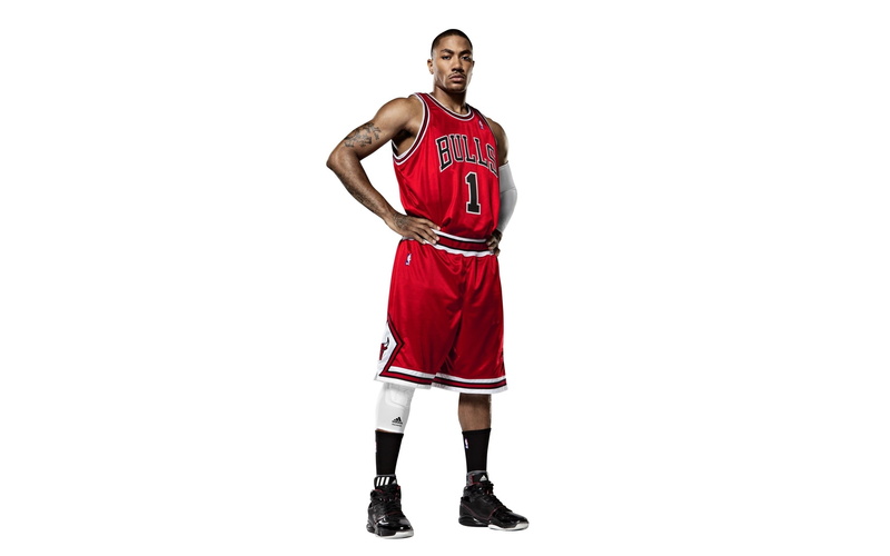 full length, studio shot, cut out, one person, looking at camera, lifestyles, Chicago bulls, 2K, athlete, basketball uniform, young adult, clothing, indoors