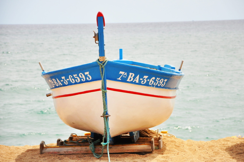 horizon, landscape, 4K, scenics - nature, sky, sand, Barca, Beach, water, no people, blue, horizon over water, nautical vessel, beauty in nature, beach