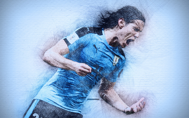 4K, Footballer, Edinson Cavani, Uruguayan, Soccer, Sports