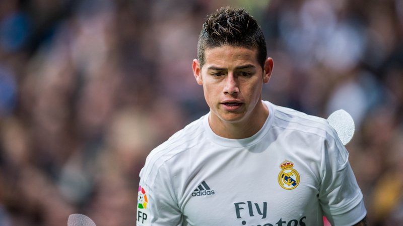 James Rodriguez, wearing, man, shirt, Soccer, jersey, 4K, 4K, Football player