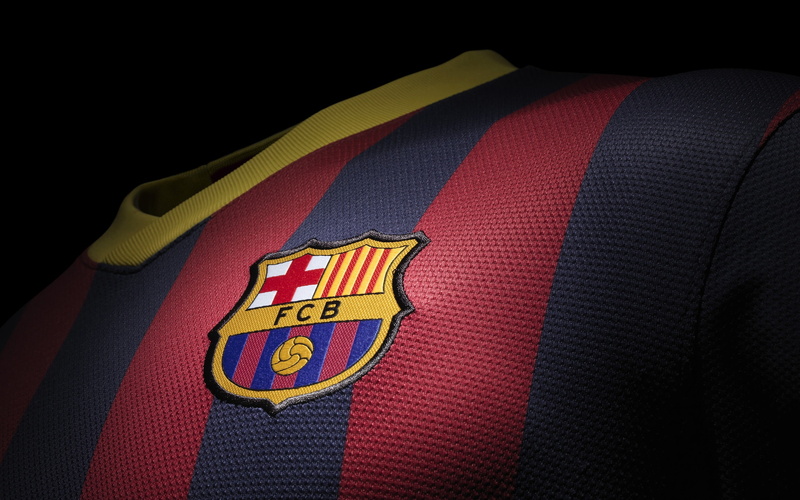 club, uniform, barcelona, no people, text, multi colored, hd, still life, pride, close-up, patriotism, black background, fc, team, clothing, wa, communication