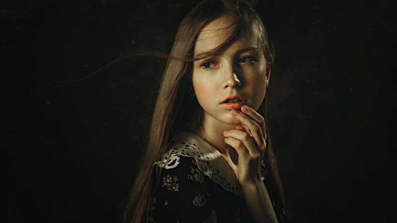 portrait, Alexander Kharlamov, George Chernyadev, retro, 1080P, Aleksandra, filter