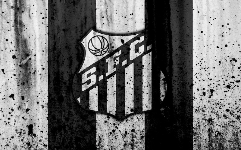 Soccer, 4K, Logo, Emblem, Santos FC