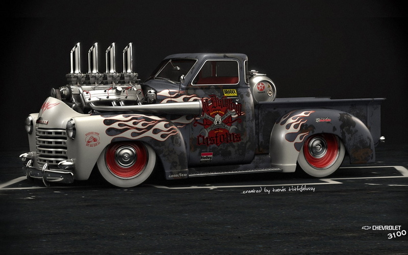 trucks, hod, 720P, lowrider, 3100, tuning, chevrolet, rod, engines