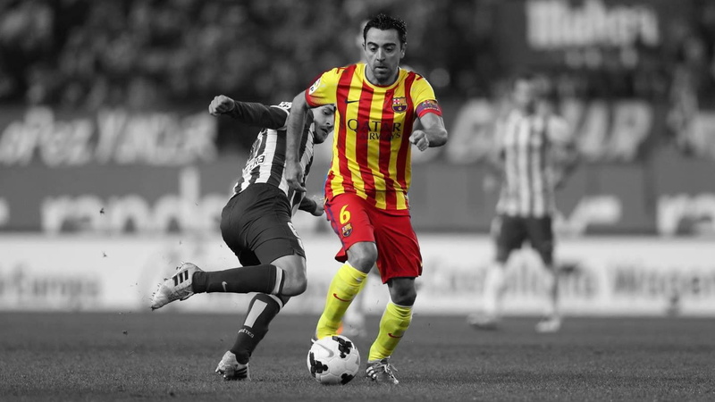 selective coloring, soccer, 720P, men, FC Barcelona, Xavi, sport
