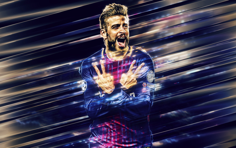 Gerard Pique, Gerard Piqué, 4K, Soccer, FC Barcelona, Spanish