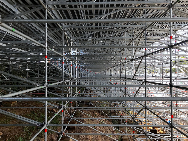 seating, france, racing circuit, building, full frame, tubing, indoors, structure, ceiling, grandstands, construction industry, no people, complexity, safety