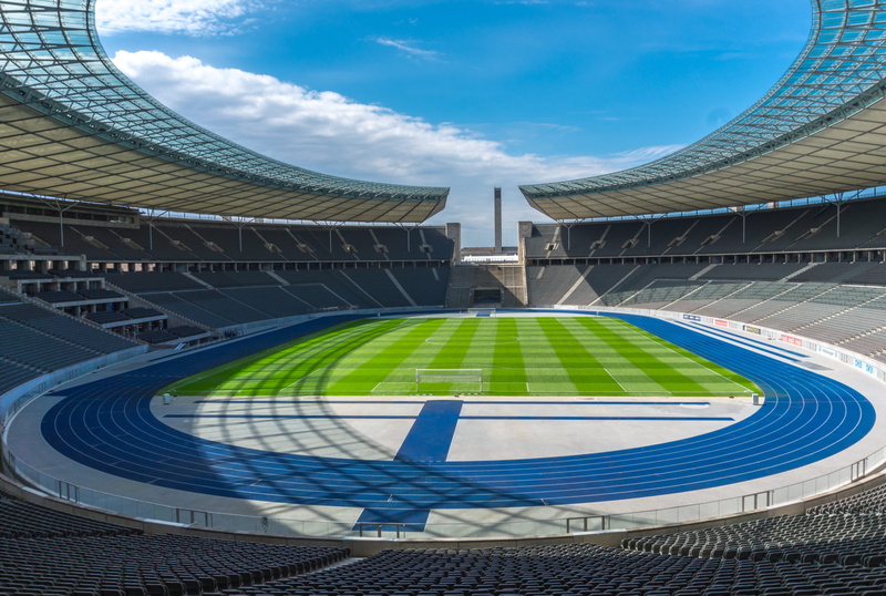 stadium, historically, nature, playing field, day, built structure, green color, football, building exterior, sports venue, 4K, history, arts culture and entertainment