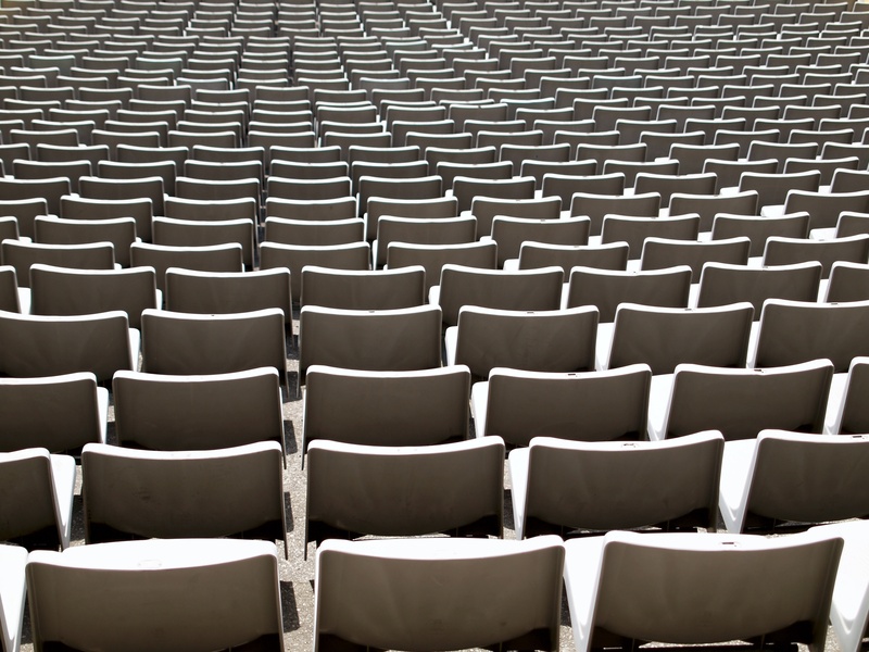 large group of objects, arrangement, indoors, no people, chair, abundance, side by side, bench, seat, texture, sport, stadium, auditorium, order, arts culture and entertainment
