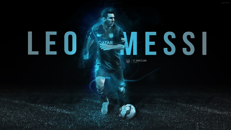 indoors, lionel, full length, blue, dark, communication, sign, dor, digital composite, messi, 1080P, black background, front view, night, fifa