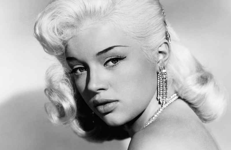 monochrome, blonde, Diana Dors, pinup models, 2K