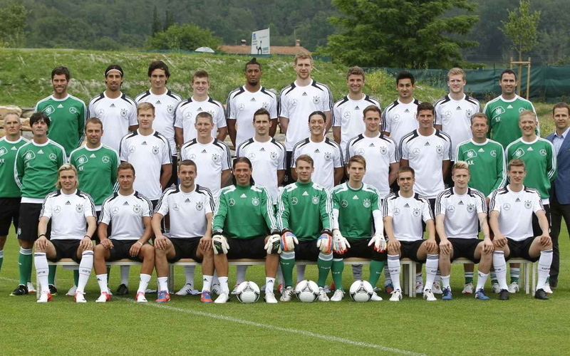 euro, large group of people, team, adult, males, germany, togetherness, group of people, looking at camera, portrait, sport, grass, cooperation, men, smiling