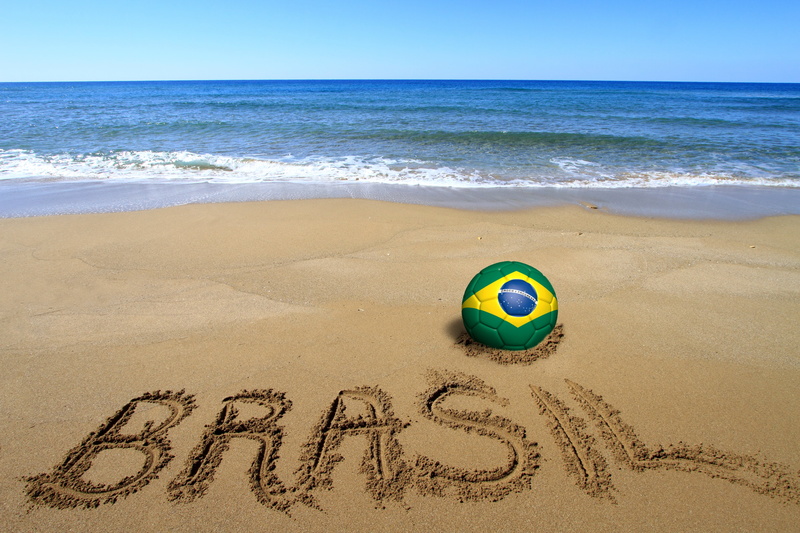 2014, summer, holiday, flag, wave, vacations, high angle view, beach, message, day, FIFA, the ball, blue, tourism, sunny, relaxation, horizon, tranquility