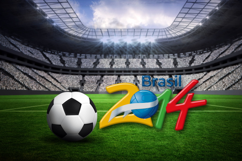 football, 2014, stadium, FIFA, Brasil, World Cup, flag, 4K