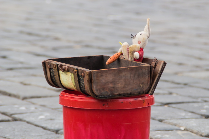 representation, collection, water, nature, container, summer, bunny, animal, toy, box, art and craft, focus on foreground, no people, Piggybank, 4K, sea