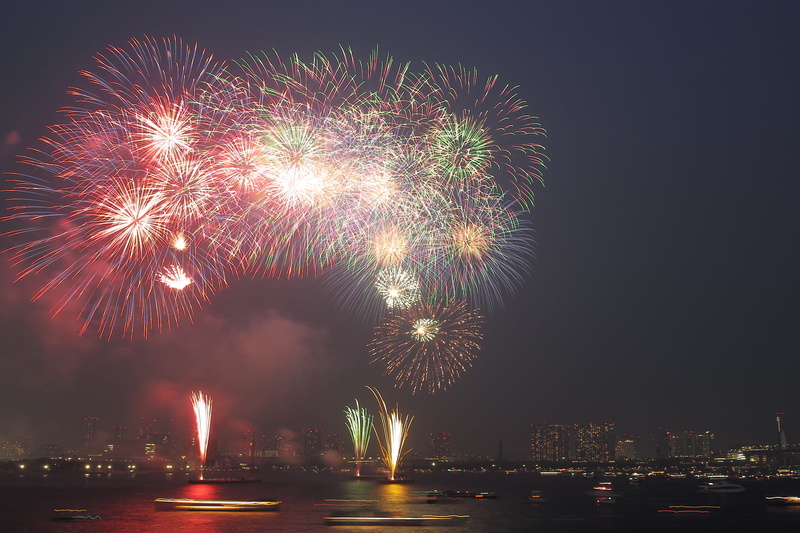 color, fireworks, exploding, city, light, no people, cityscape, tokyo, outdoors, summer, illuminated, firework, firework display, nature, long exposure