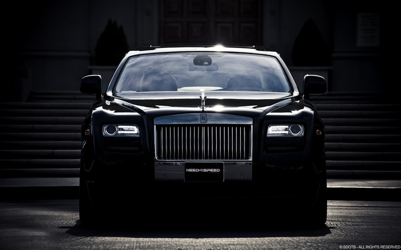 land vehicle, front view, stationary, headlight, Ghost, architecture, motor vehicle, street, building exterior, Royce, garage, Rolls, no people, retro styled
