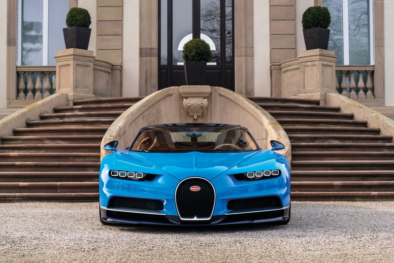 hypercar, blue, Geneva Auto Show 2017, Bugatti Chiron, 4K