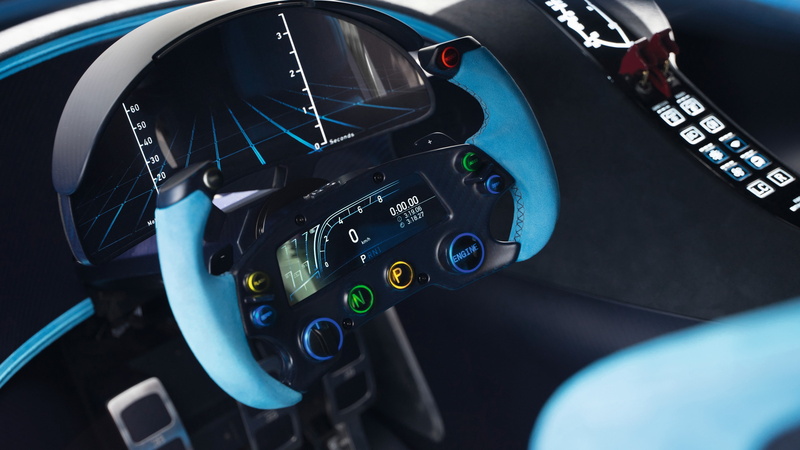 Bugatti, blue, sport car, coupe, black, steering, wheel, Grand Sport, 4K, Bugatti Vision Gran Turismo