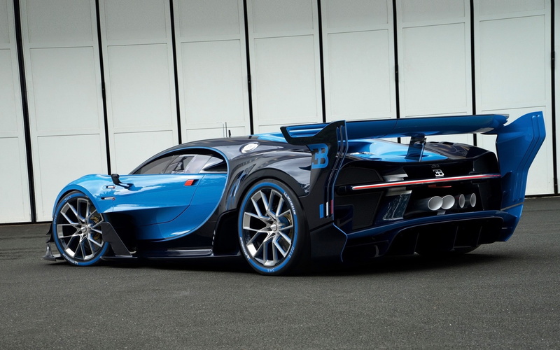 car, 1080P, vehicle, Bugatti Vision Gran Turismo, Blue Cars, Side View