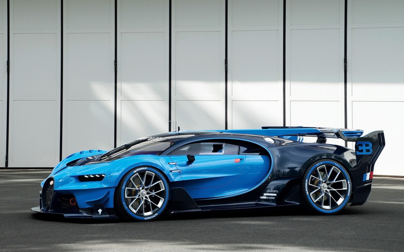 1080P, Bugatti Vision Gran Turismo, car, Blue Cars, Bugatti Veyron, vehicle