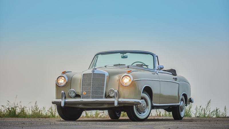 Old Car, Luxury Car, Sport Car, Car, Mercedes-Benz, Mercedes-Benz 220S, Beige Car, Convertible, 1080P