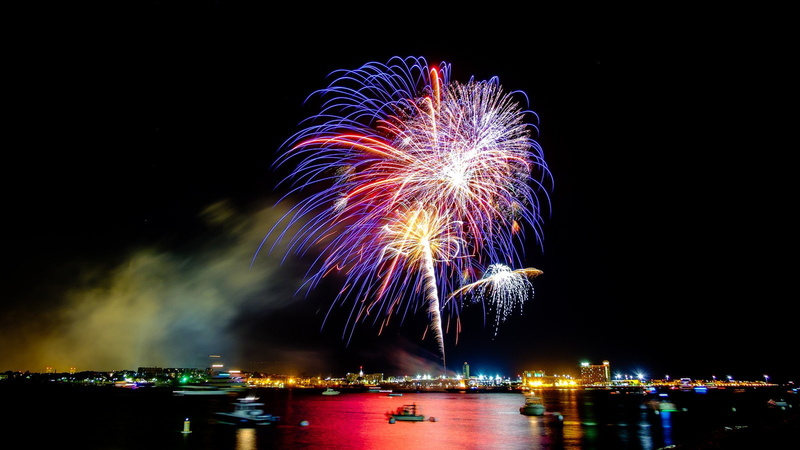 night, sky, 720P, fireworks, d 039 artifice, light, feu
