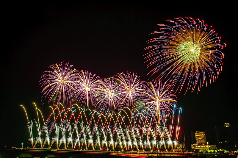 night, 1080P, sky, feu, d 039 artifice, light, fireworks