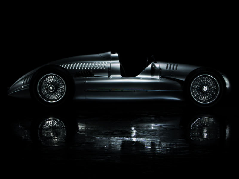 racing, indoors, metal, retro styled, black color, black background, retro, 1939, typ d, race, auto, car, water, union, 039 1938aei39, time, transportation
