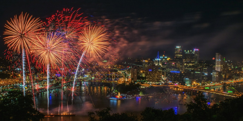 sky, feu, light, night, 1080P, d 039 artifice, fireworks