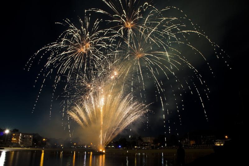 light, 1080P, sky, night, feu, fireworks, d 039 artifice