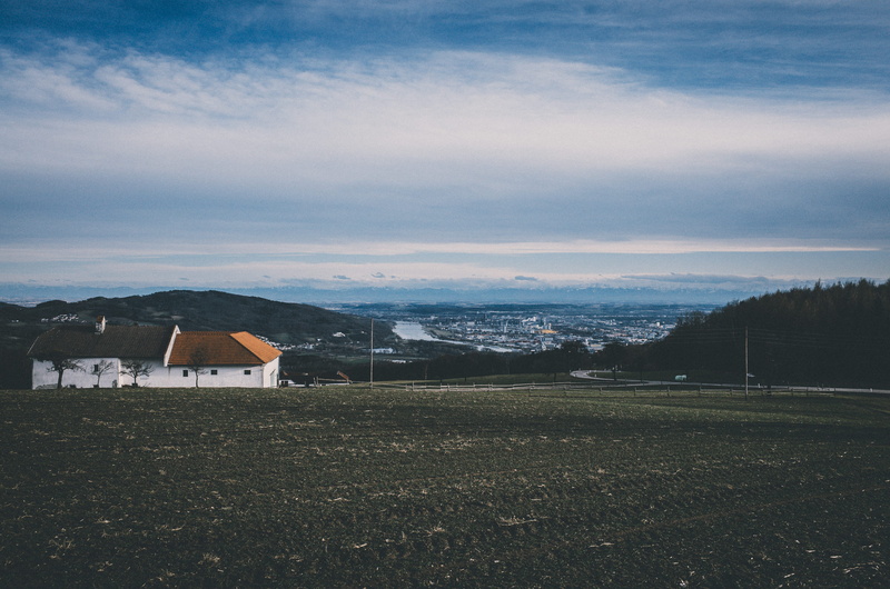 environment, tranquility, cloud - sky, building, sky, landscape, linz, built structure, beauty in nature, no people, 4K, field, land, architecture, house