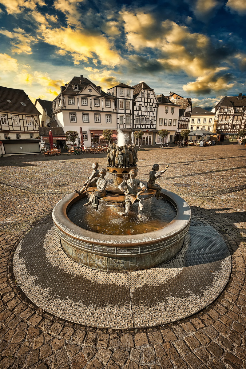 sunset, marketplace, building exterior, cloud - sky, water, day, sky, outdoors, art and craft, built structure, city, building, 5K, architecture, town